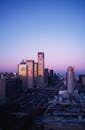 Beijing City Skyline at Dusk with Modern Skyscrapers