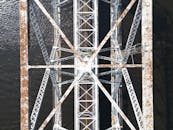 Aerial View of Iron Bridge Over Water