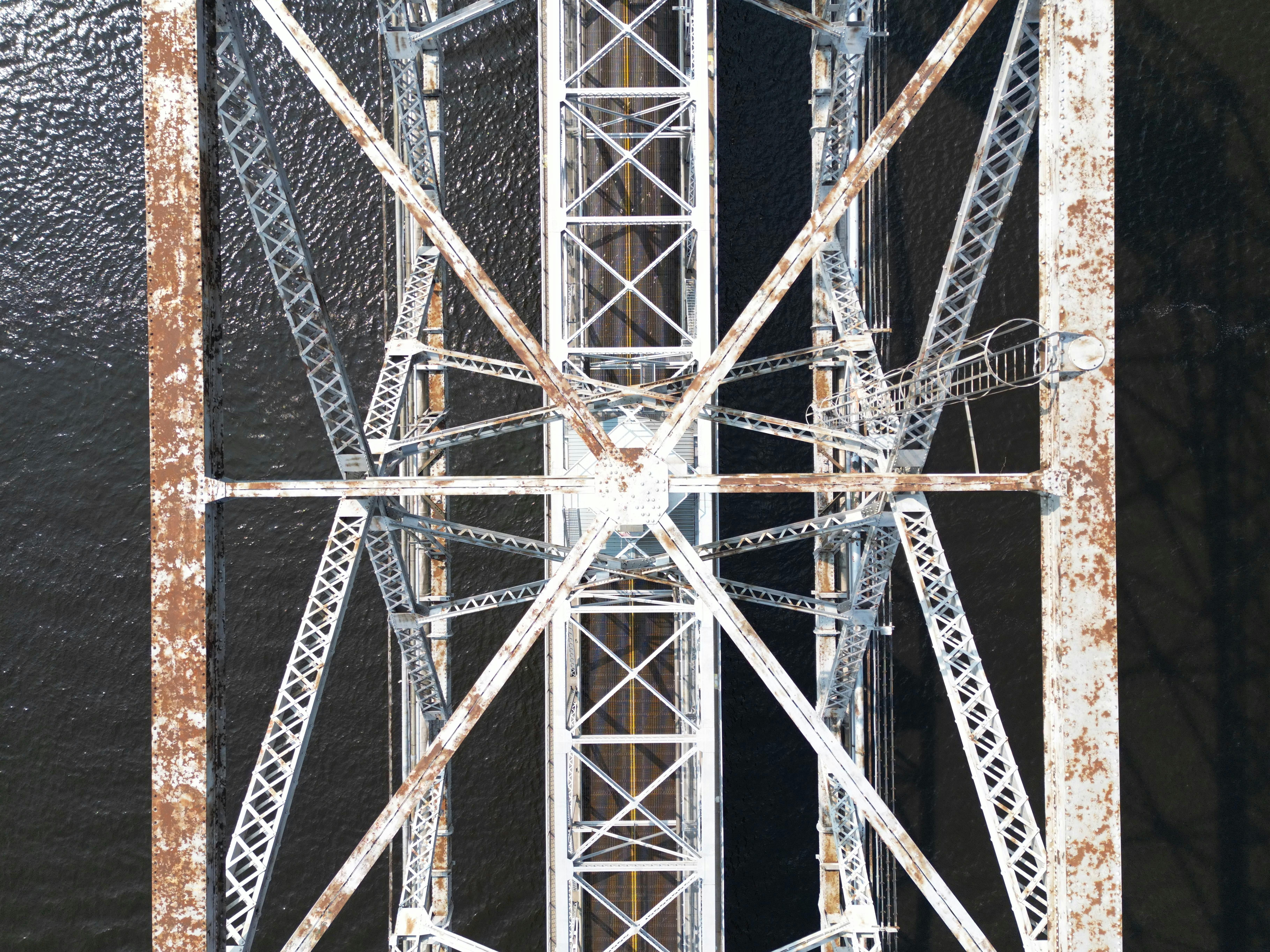 Free stock photo of aerial, bridge, iron Stock Photo