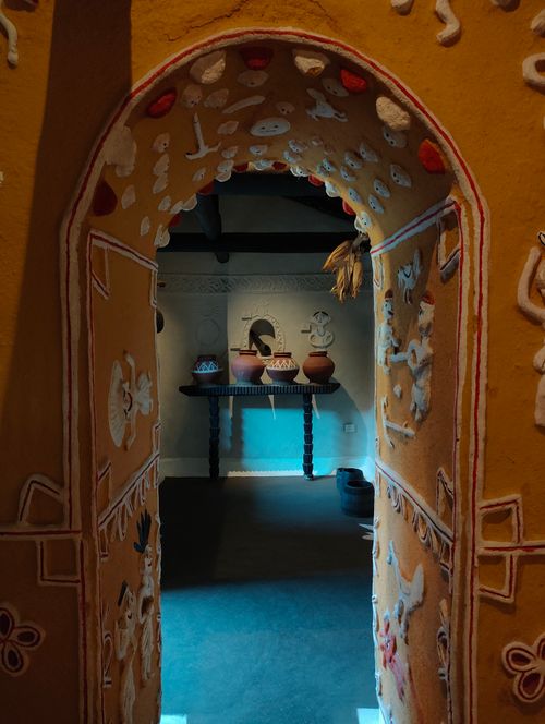 Free Explore a beautifully decorated traditional Indian doorway in Khajuraho. Stock Photo