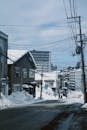 Winter Street Scene in Sapporo Japan