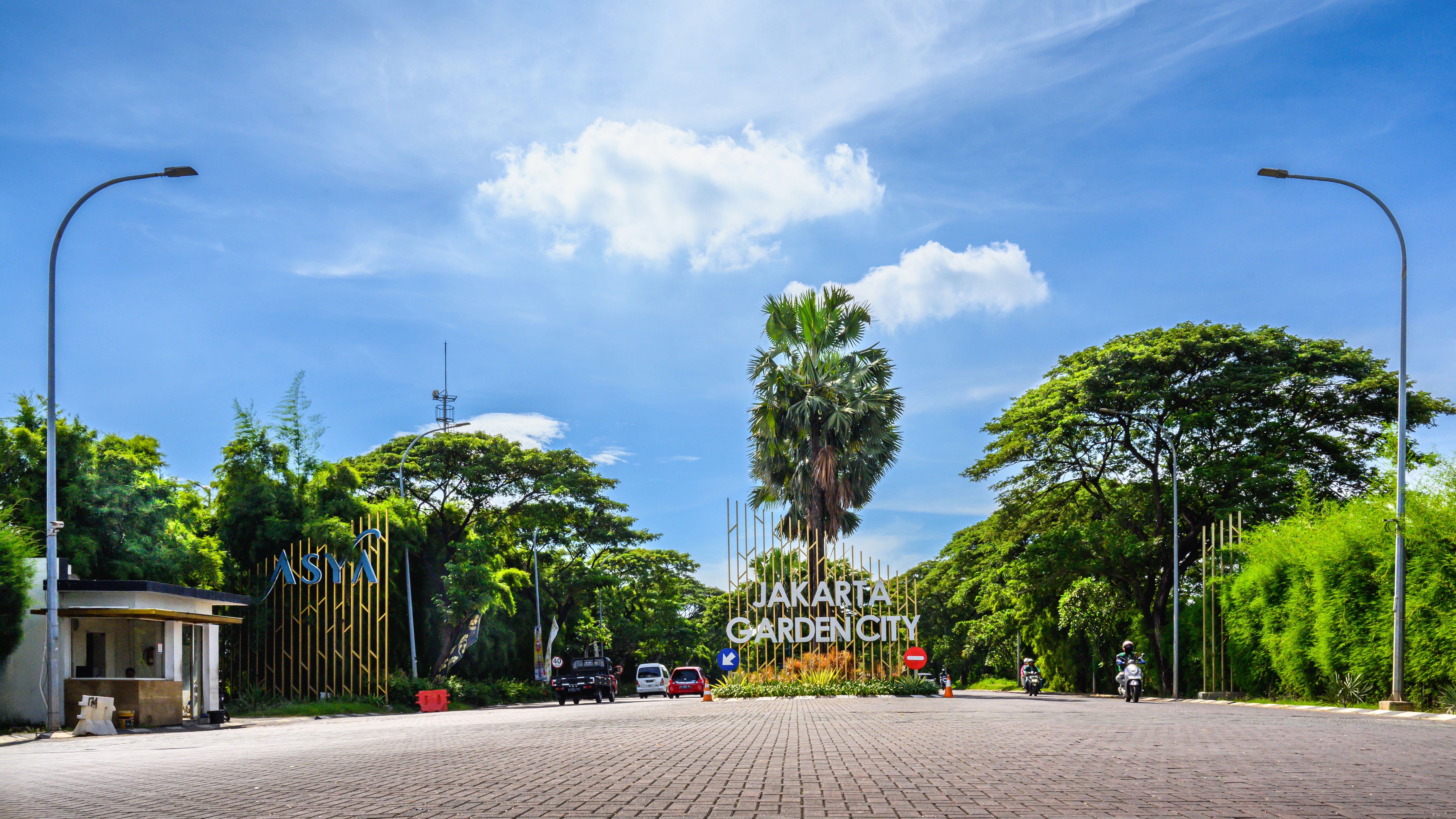 Entrance to Jakarta Garden City on a Sunny Day