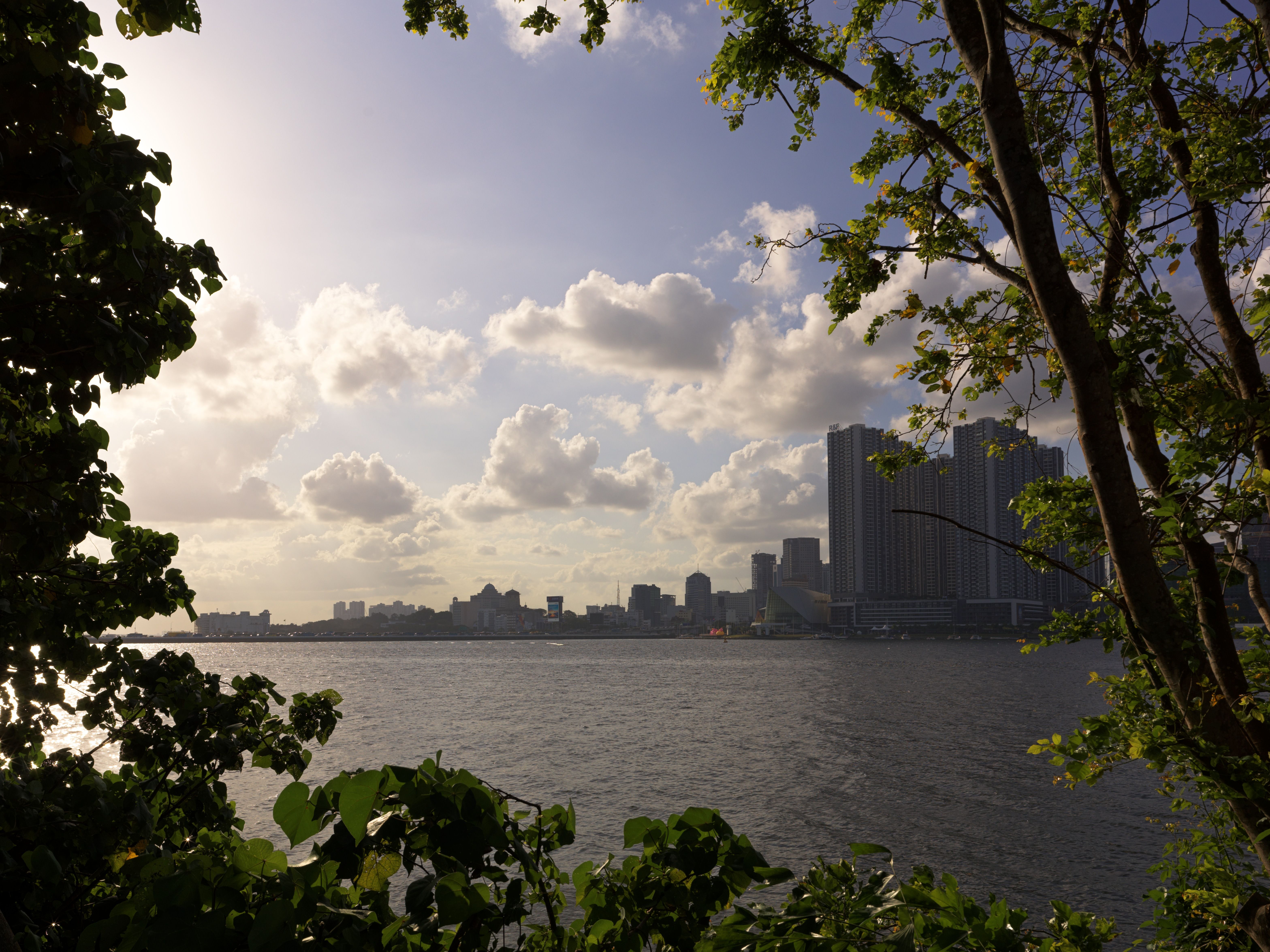 Scenic Waterfront City Skyline at Sunset · Free Stock Photo