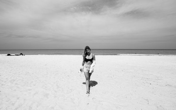 Girl in Black Bikini on Beach · Free Stock Photo