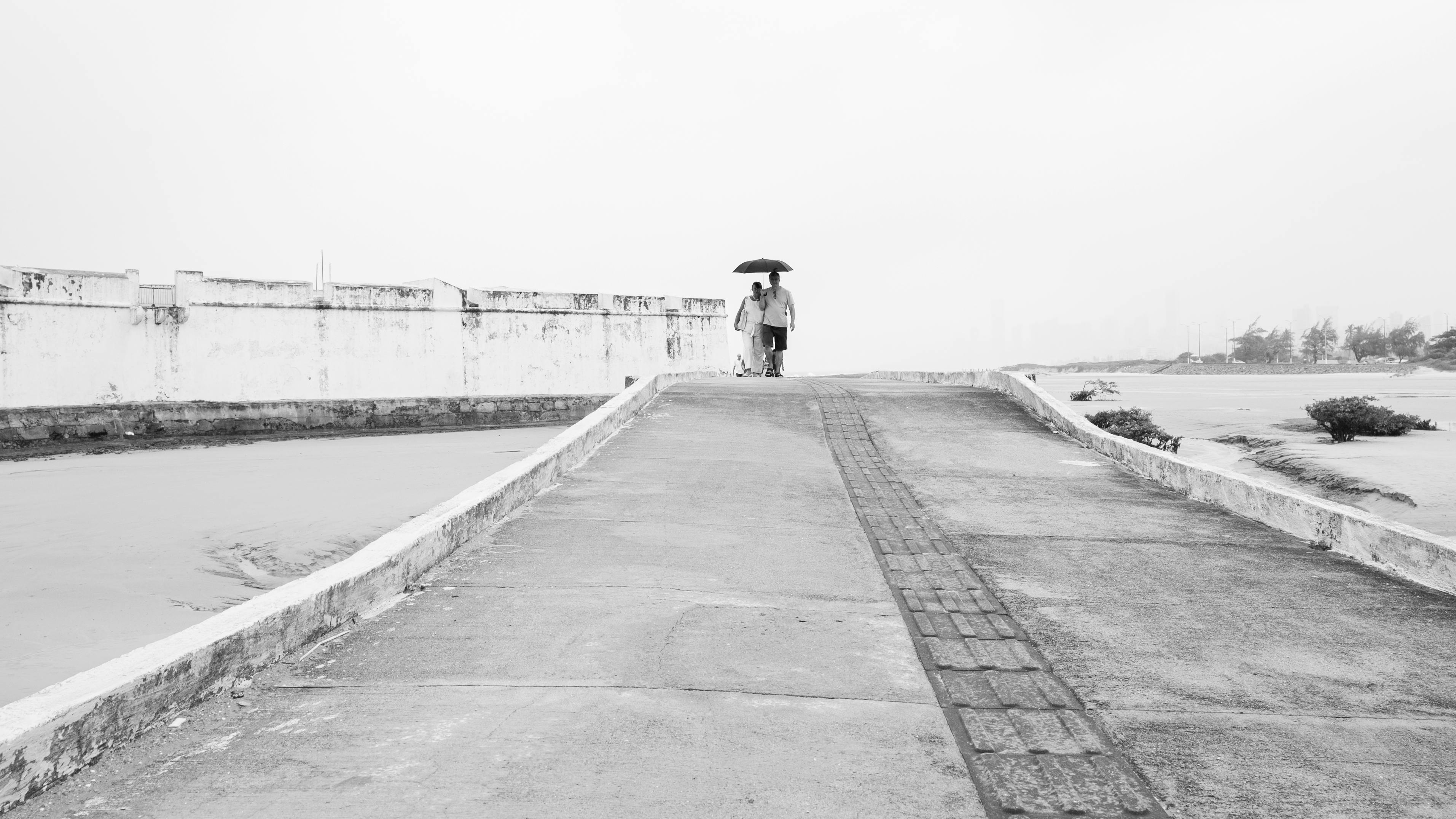 Gratis Paseo En Blanco Y Negro En La Lluviosa Natal Foto de stock