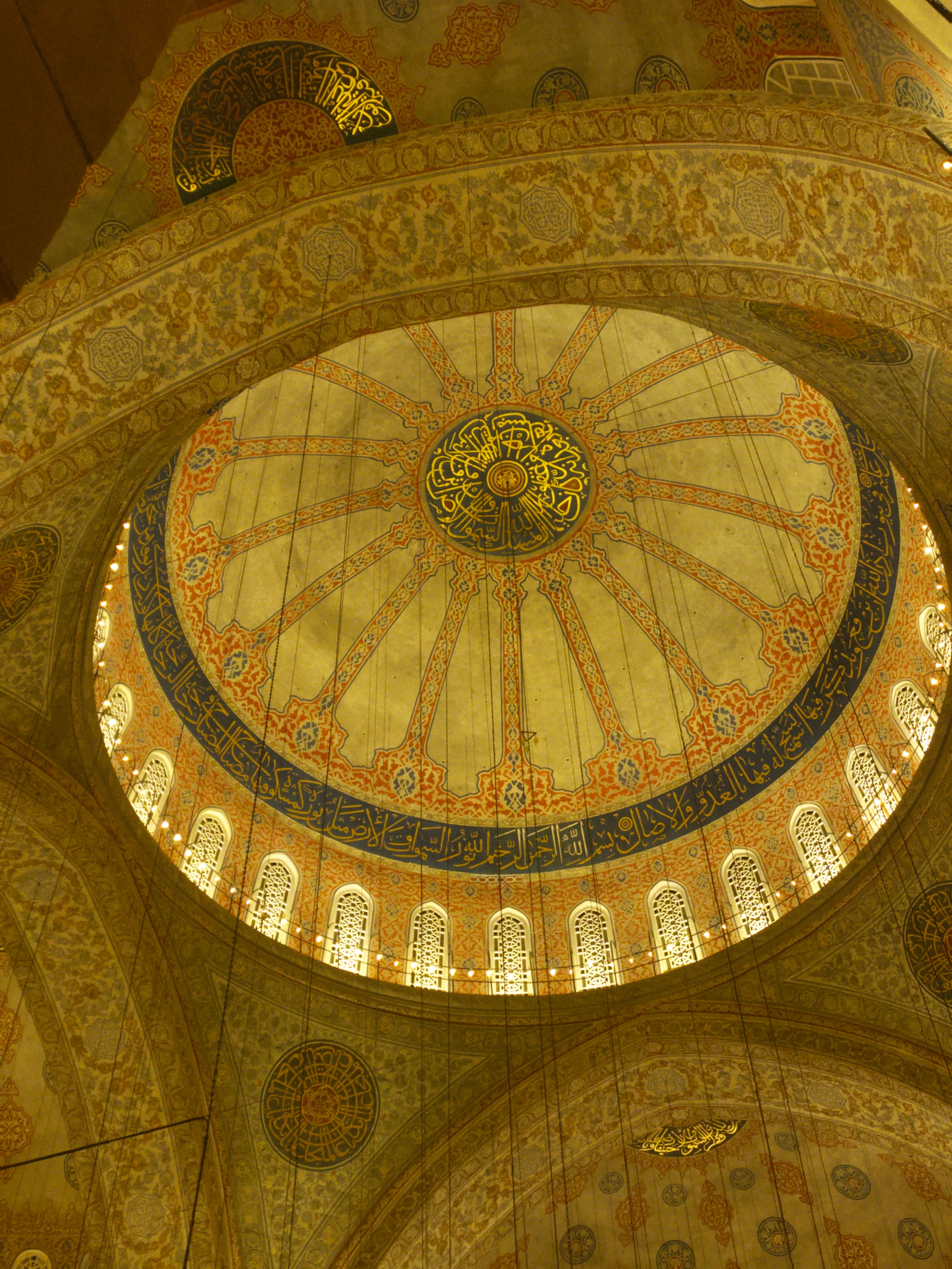 Ornate Dome Interior of Historic Mosque · Free Stock Photo