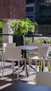 Outdoor Dining Area with Modern Furniture