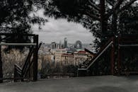 Panoramic View of Baku Cityscape from Hilltop