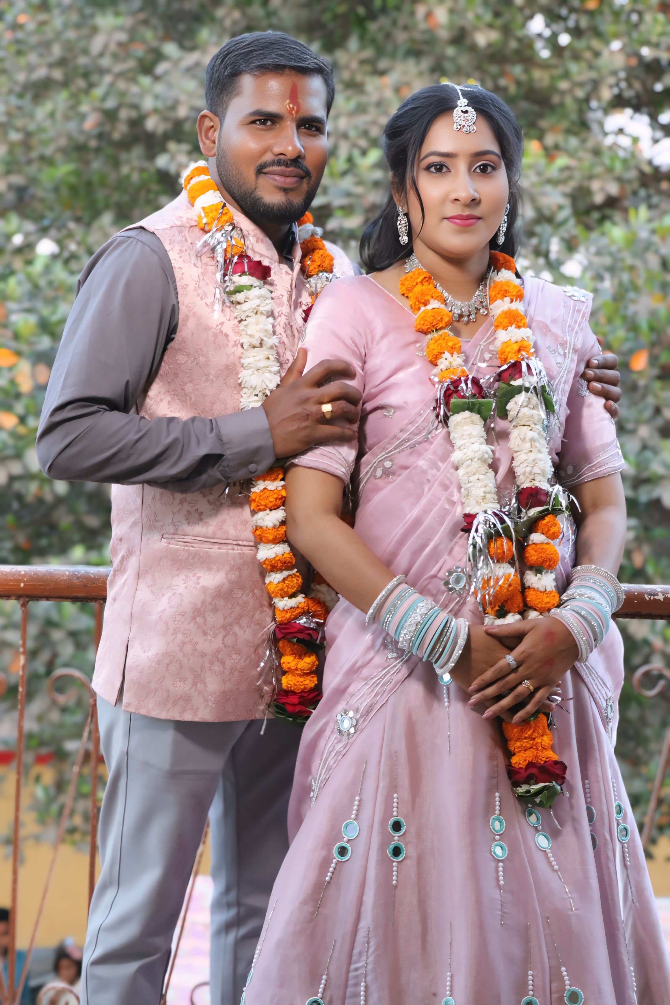 Joyful Indian Couple in Traditional Attire · Free Stock Photo