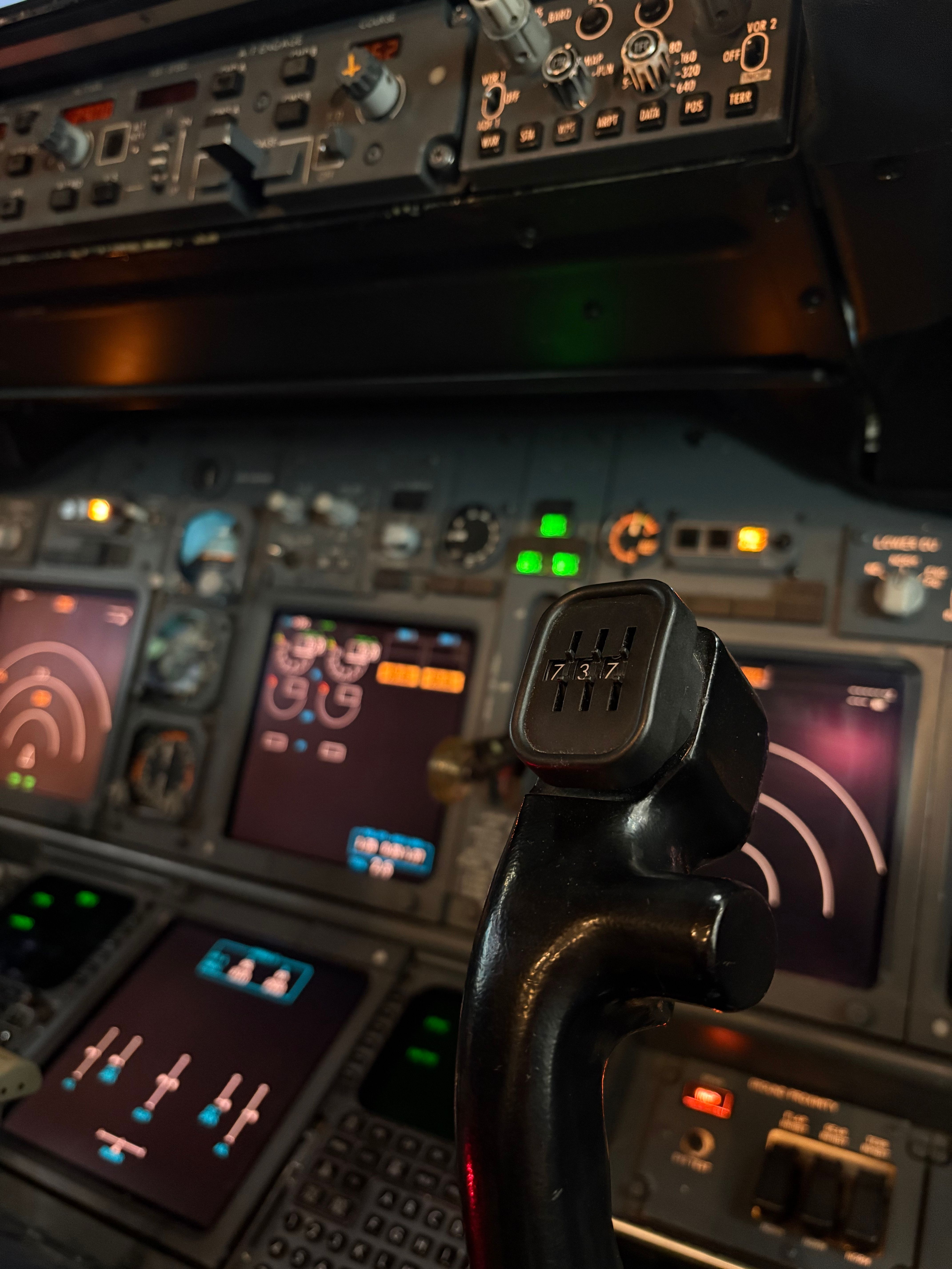 Close-up of Aircraft Cockpit Instruments and Controls · Free Stock Photo