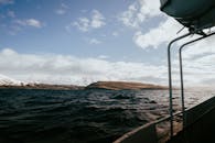 Scenic View of Eyjafjörður from a Boat