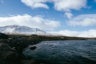 Scenic Winter View of Icelandic Fjord and Mountains