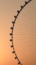 Dubai Ferris Wheel at Sunset Silhouette