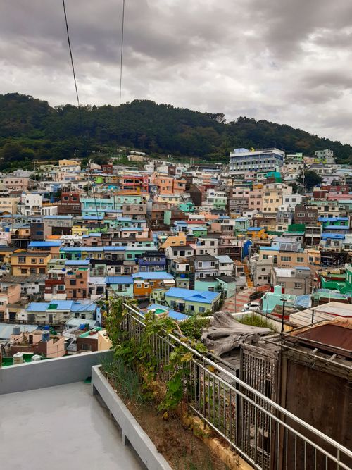 Free Stunning view of the colorful Gamcheon Culture Village in Busan, capturing its vibrant landscape and unique architecture. Stock Photo