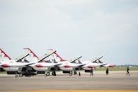 US Thunderbirds Ready for Flight Display at Air Show