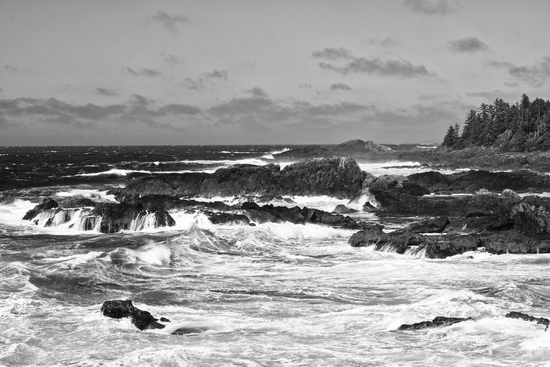 Dramatic Black and White Coastal Landscape Photography · Free Stock Photo