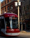 Toronto Streetcar in Downtown Cityscape