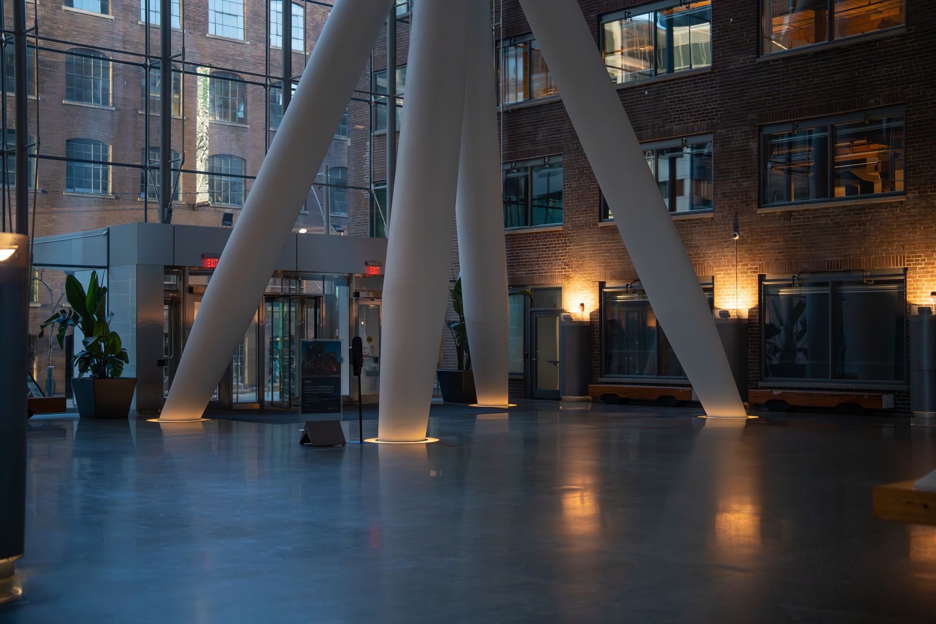 Spacious modern atrium in Toronto office building — average salary in Ontario 2025