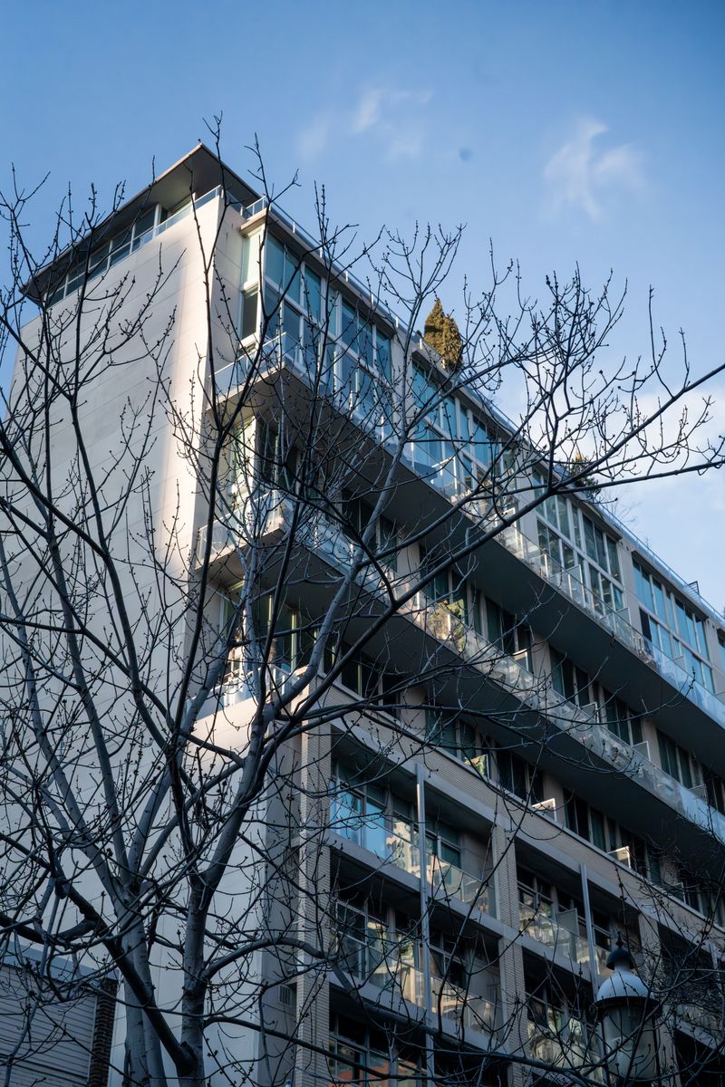 Modern condo building exterior