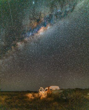 西澳大利亚乡村上空的银河系景观令人惊叹，展现了璀璨的星空