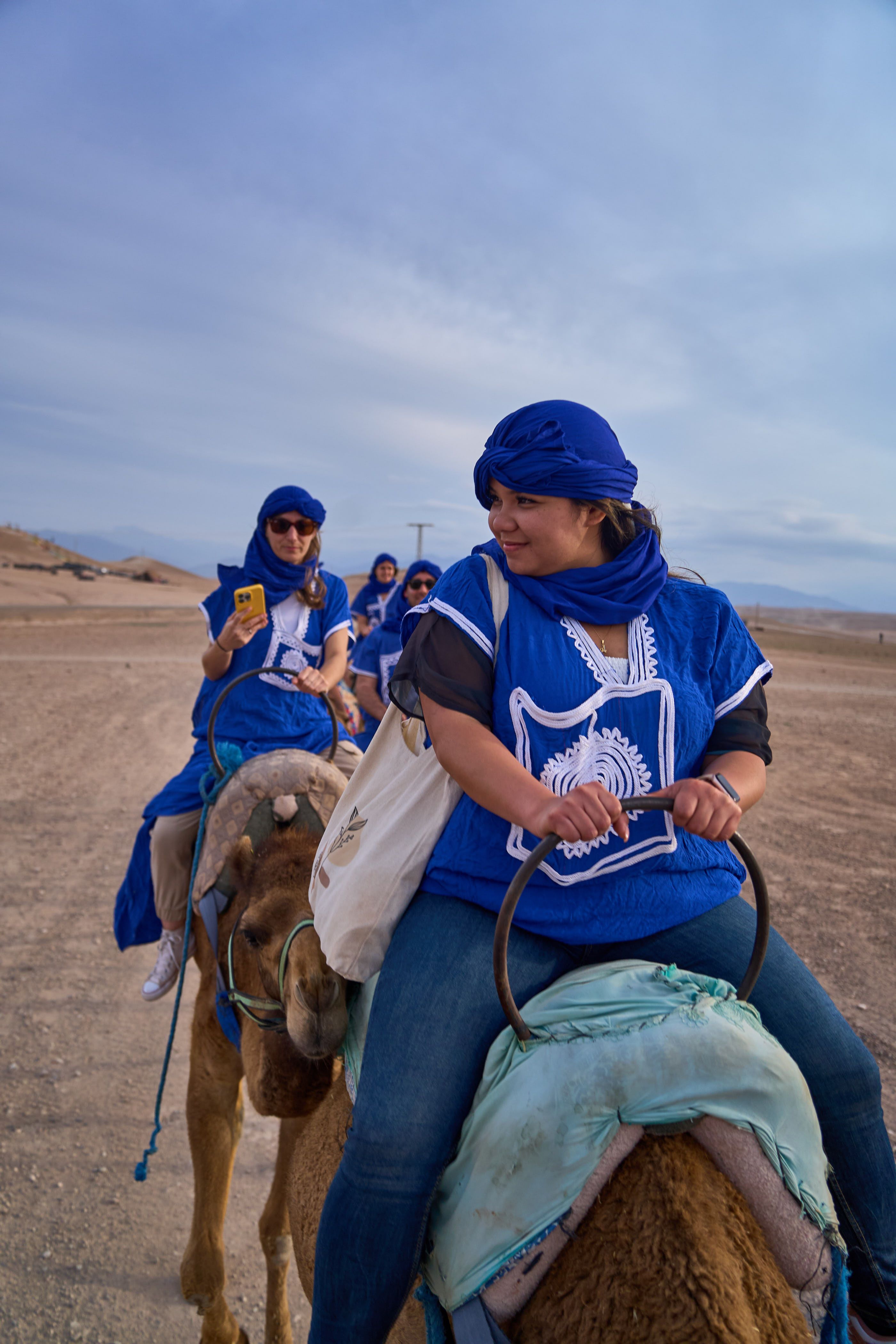 Camel Ride Adventure in Moroccan Desert · Free Stock Photo