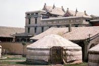 Traditional Chinese Architecture with Yurt