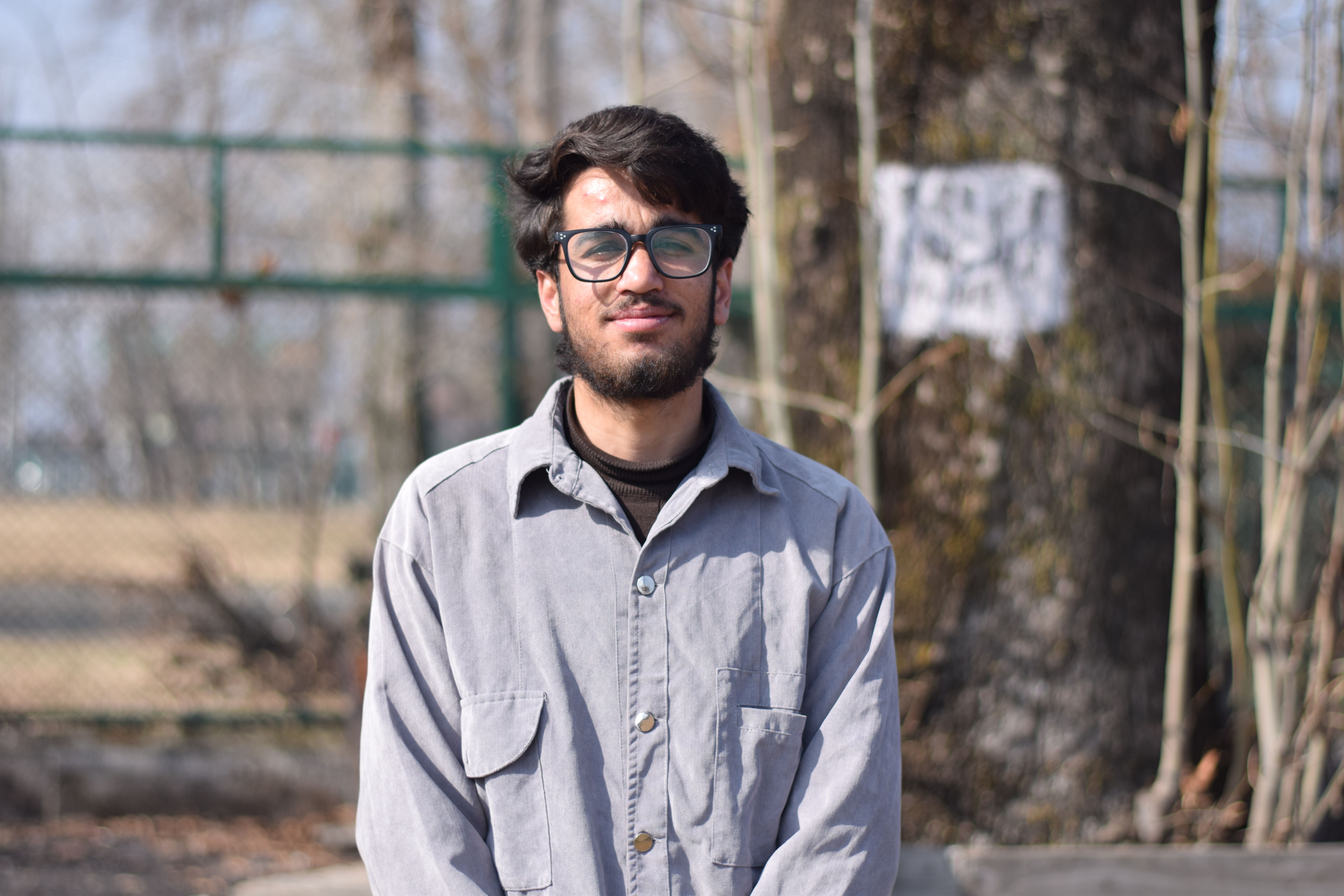 Casual Portrait of Man Outdoors in Winter