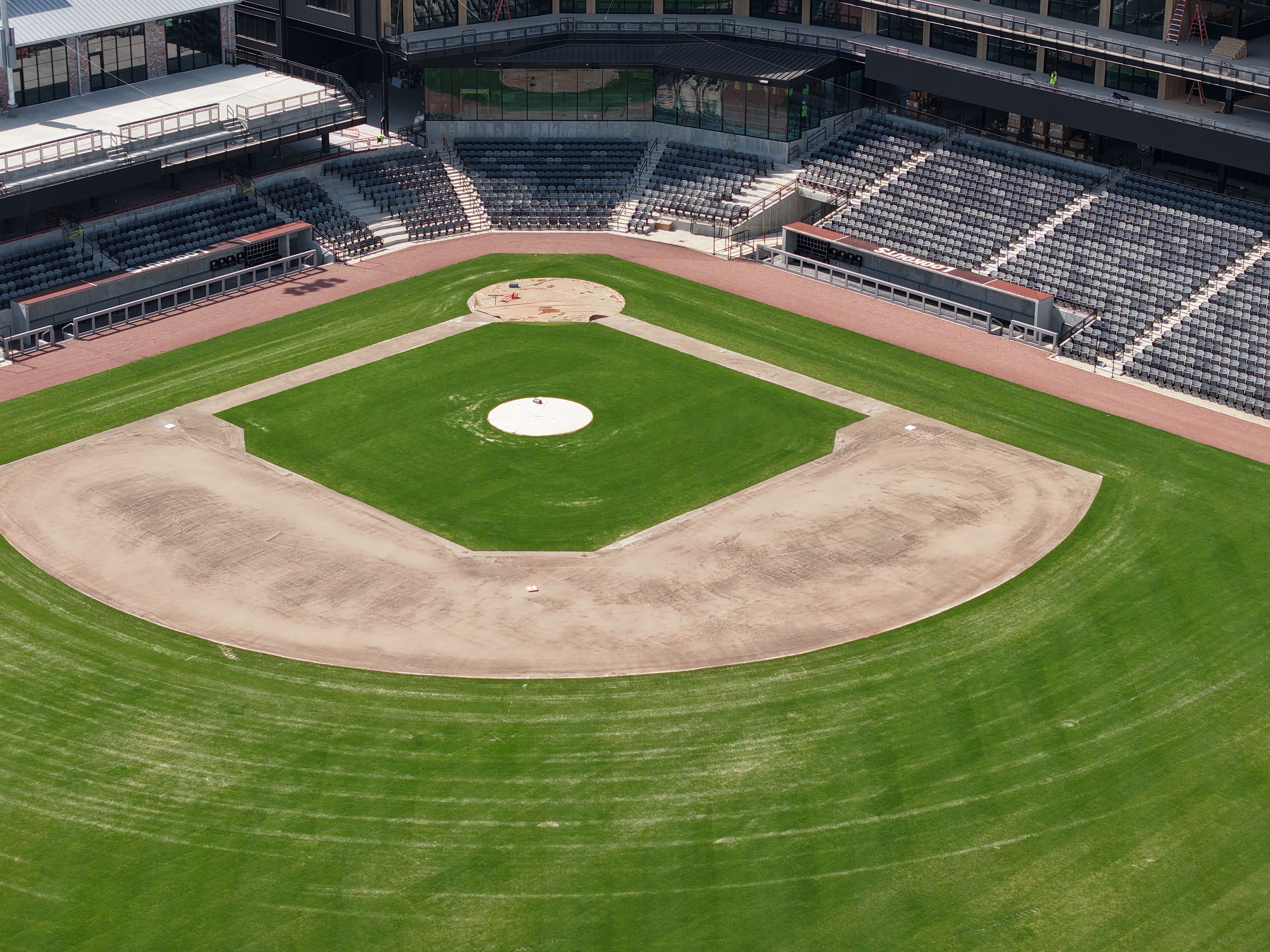 Aerial View of Empty Baseball Stadium in Chattanooga · Free Stock Photo