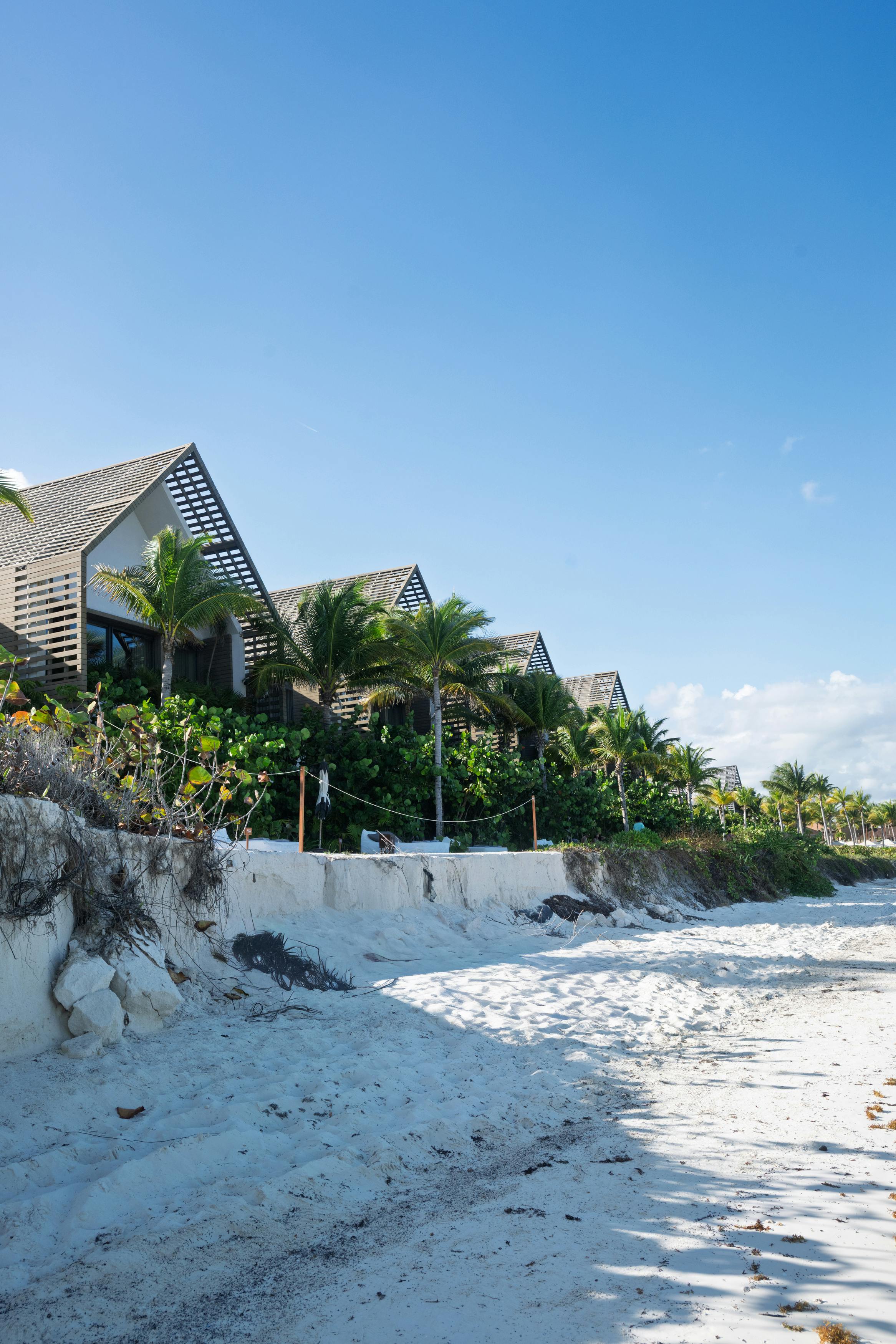 Zadarmo Krásne vily na pláži uprostred tropickej zelene v Quintana Roo v Mexiku. Fotka z fotobanky