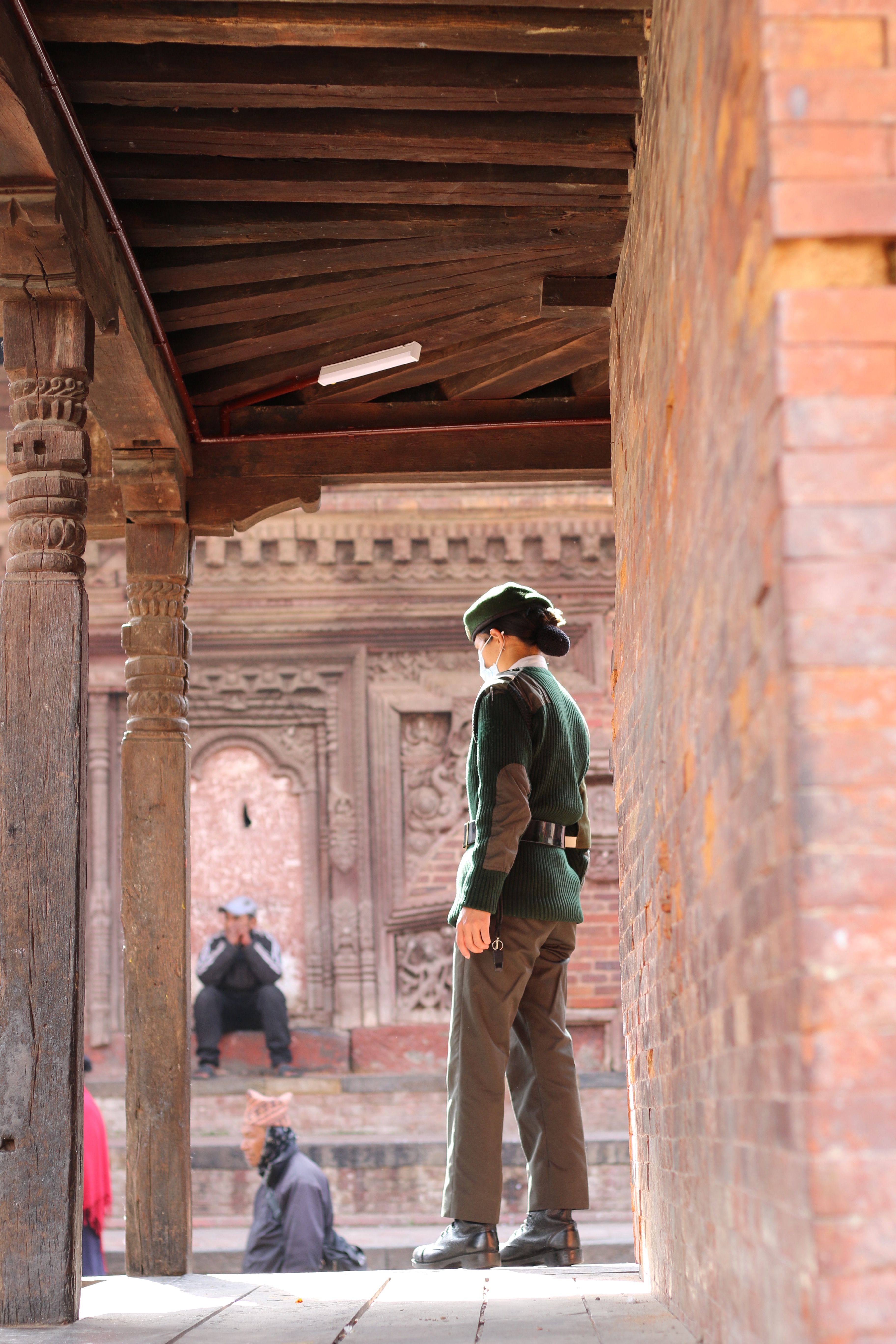 Guard in Traditional Uniform at Patan Durbar Square · Free Stock Photo