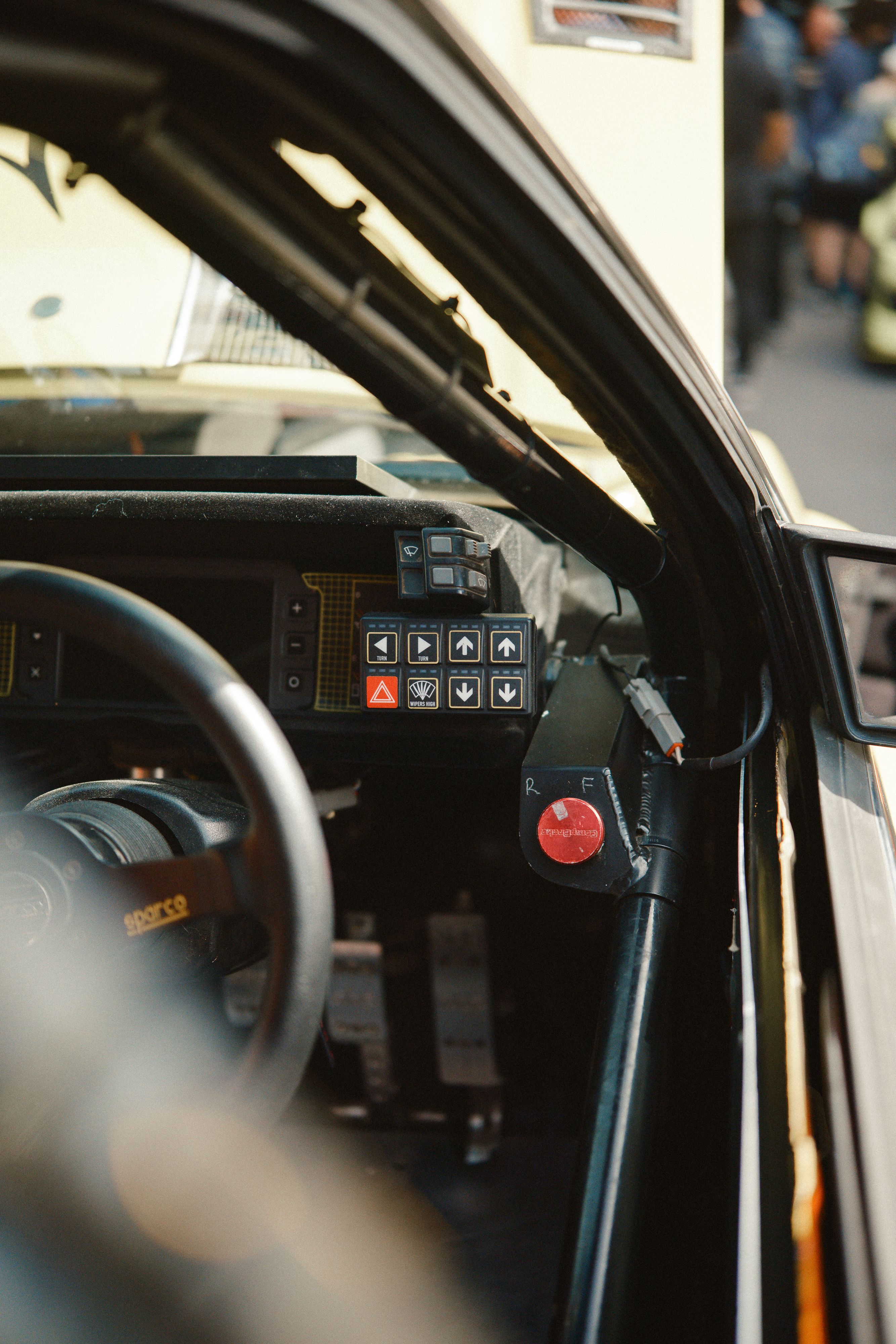 Vintage Car Interior with Racing Controls · Free Stock Photo