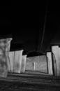 Black and White Industrial Underpass Architecture