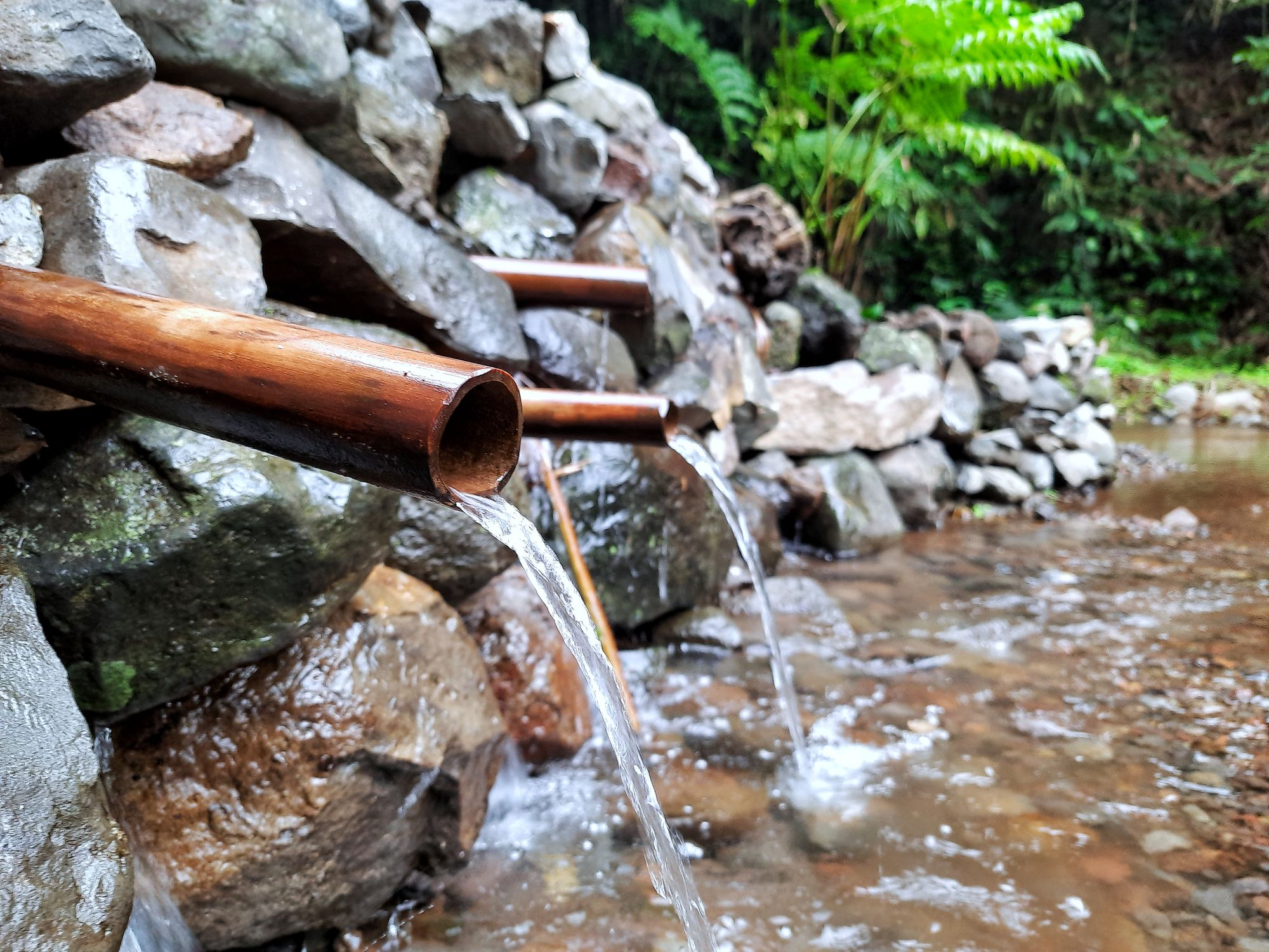 Stream Natural Feature Natural Stone Water Feature with Flowing Streams · Free Stock Photo