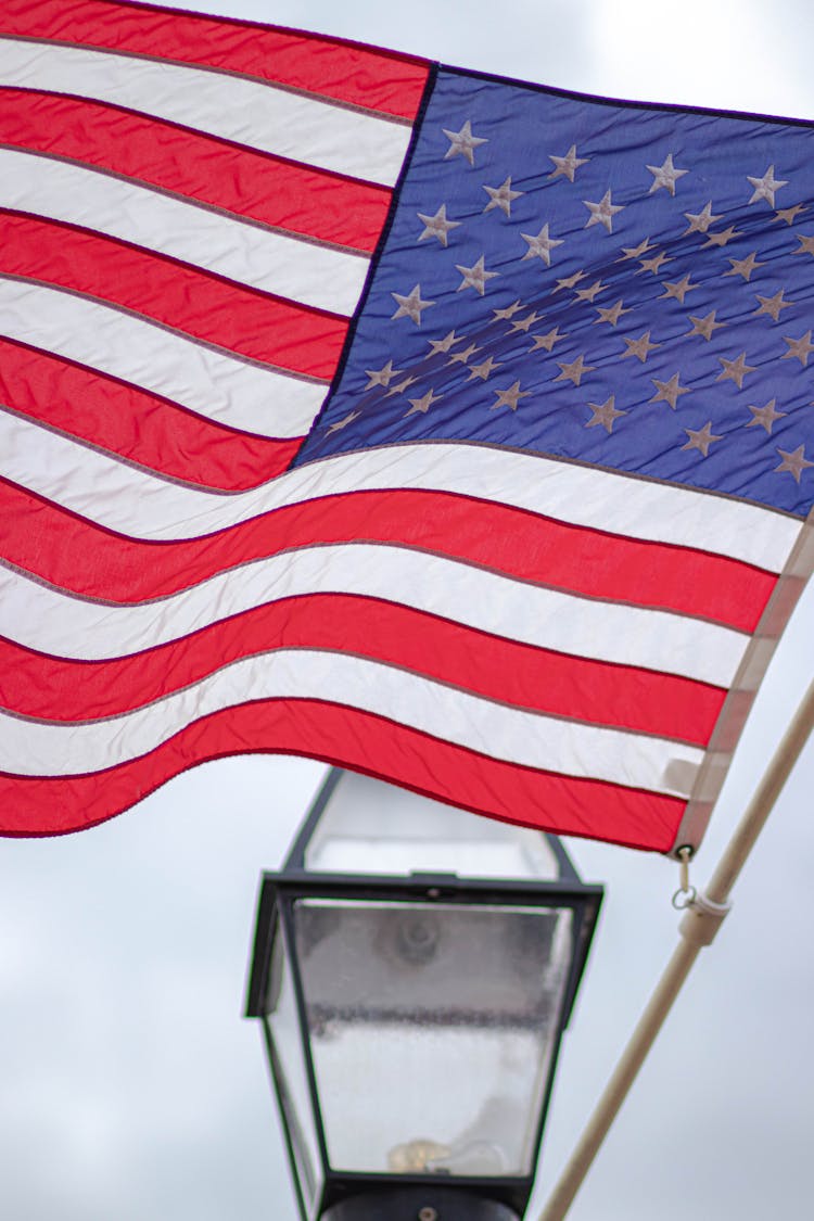 USA Flag On Pole