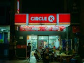 Circle K Convenience Store Front at Night