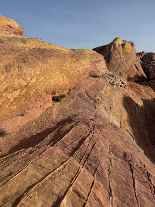Free Explore the colorful sandstone formations in Moapa Valley, capturing natural beauty and geological textures. Stock Photo