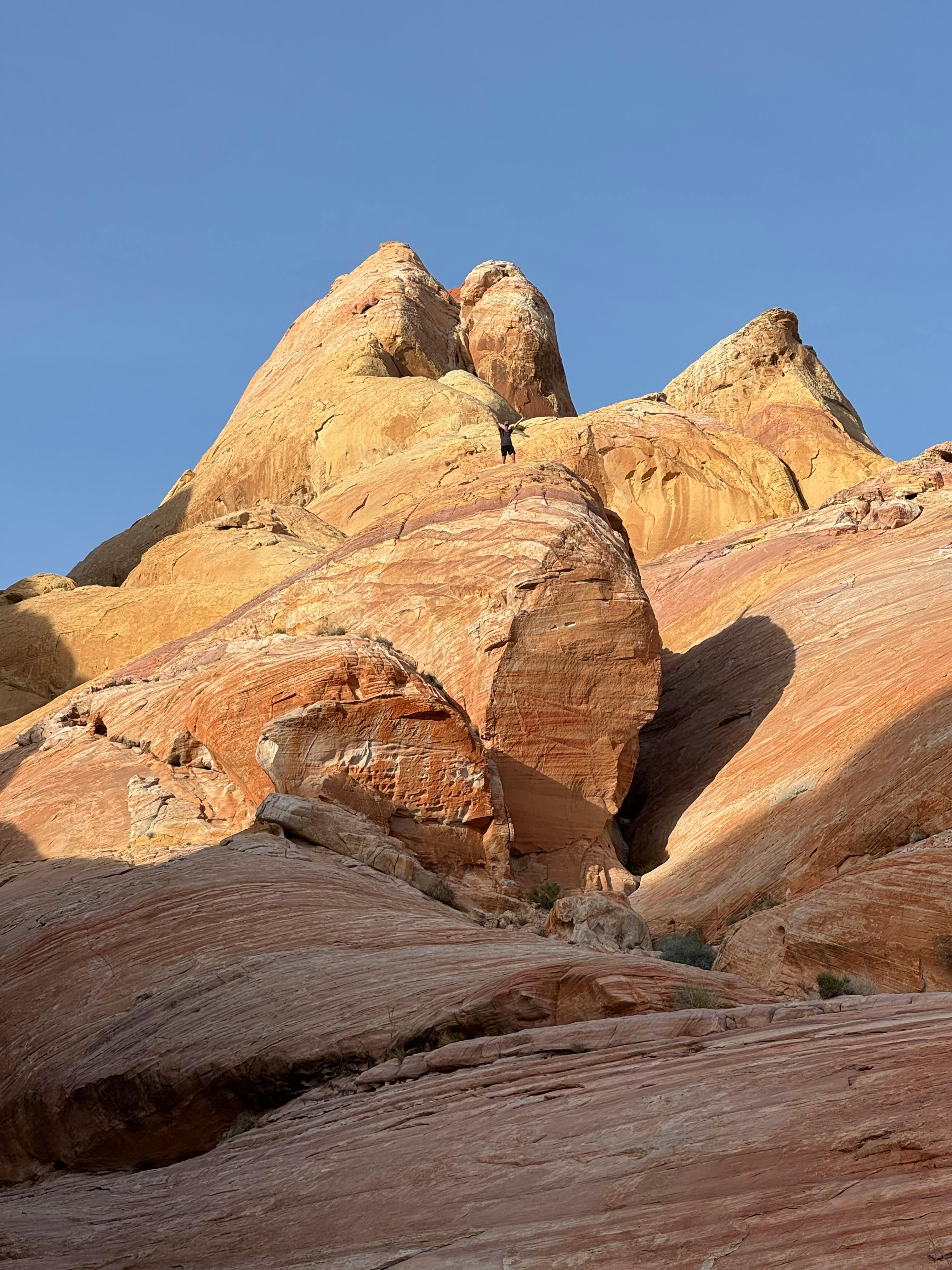 ฟรี กลุ่มหินสีแดงสวยงามภายใต้ท้องฟ้าสีครามสดใสในหุบเขาโมอาปา รัฐเนวาดา คลังภาพถ่าย