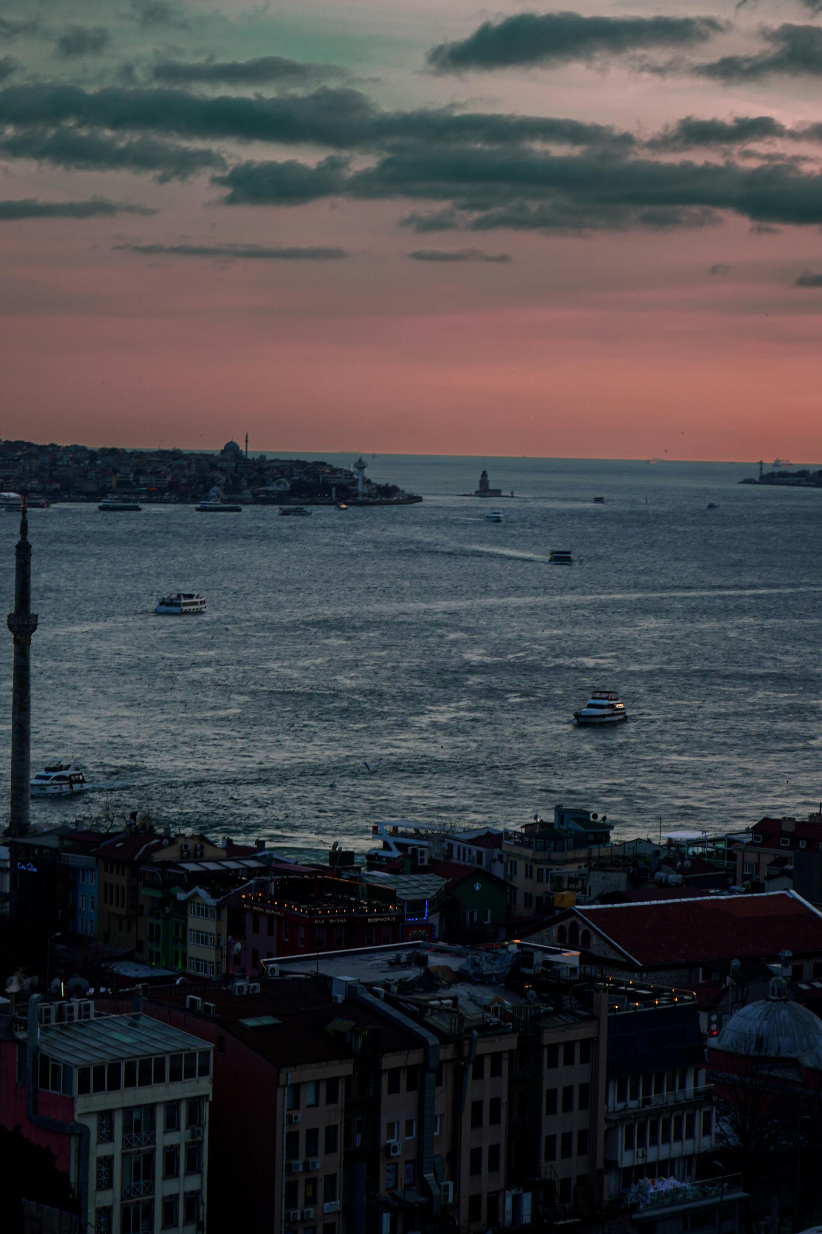 免费 伊斯坦堡, 傍晚天空, 全景 的 免费素材图片 素材图片