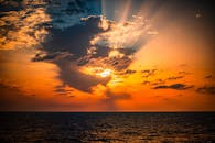 Stunning Sunset Over the Ocean Horizon