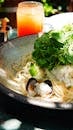 Delicious Seafood Pasta with Fresh Greens