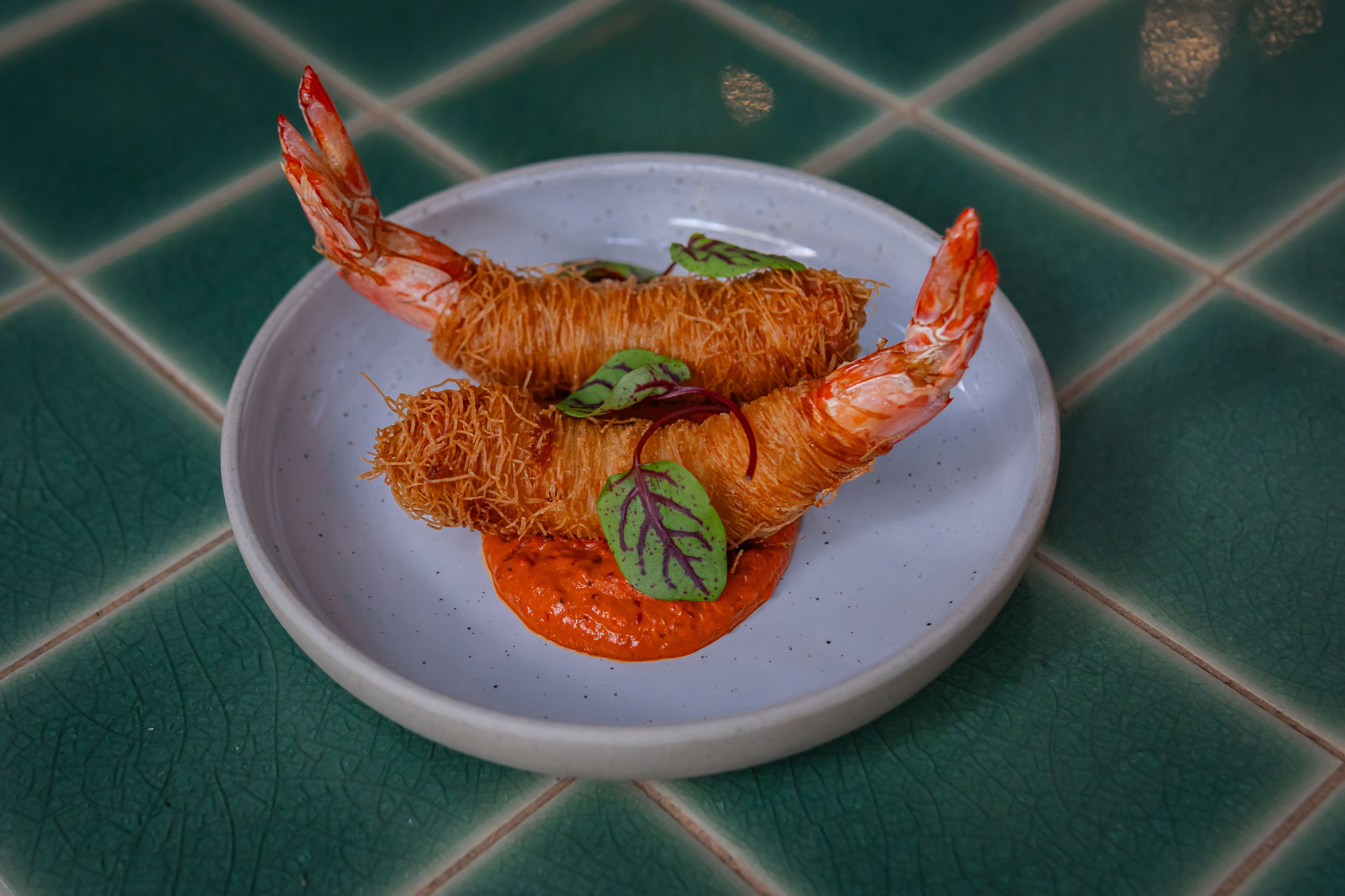 Charred Tempura with Charred Asparagus