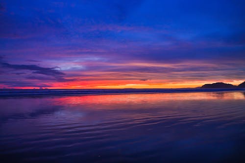 Gratis lagerfoto af landskab, solnedgang, strand solnedgang