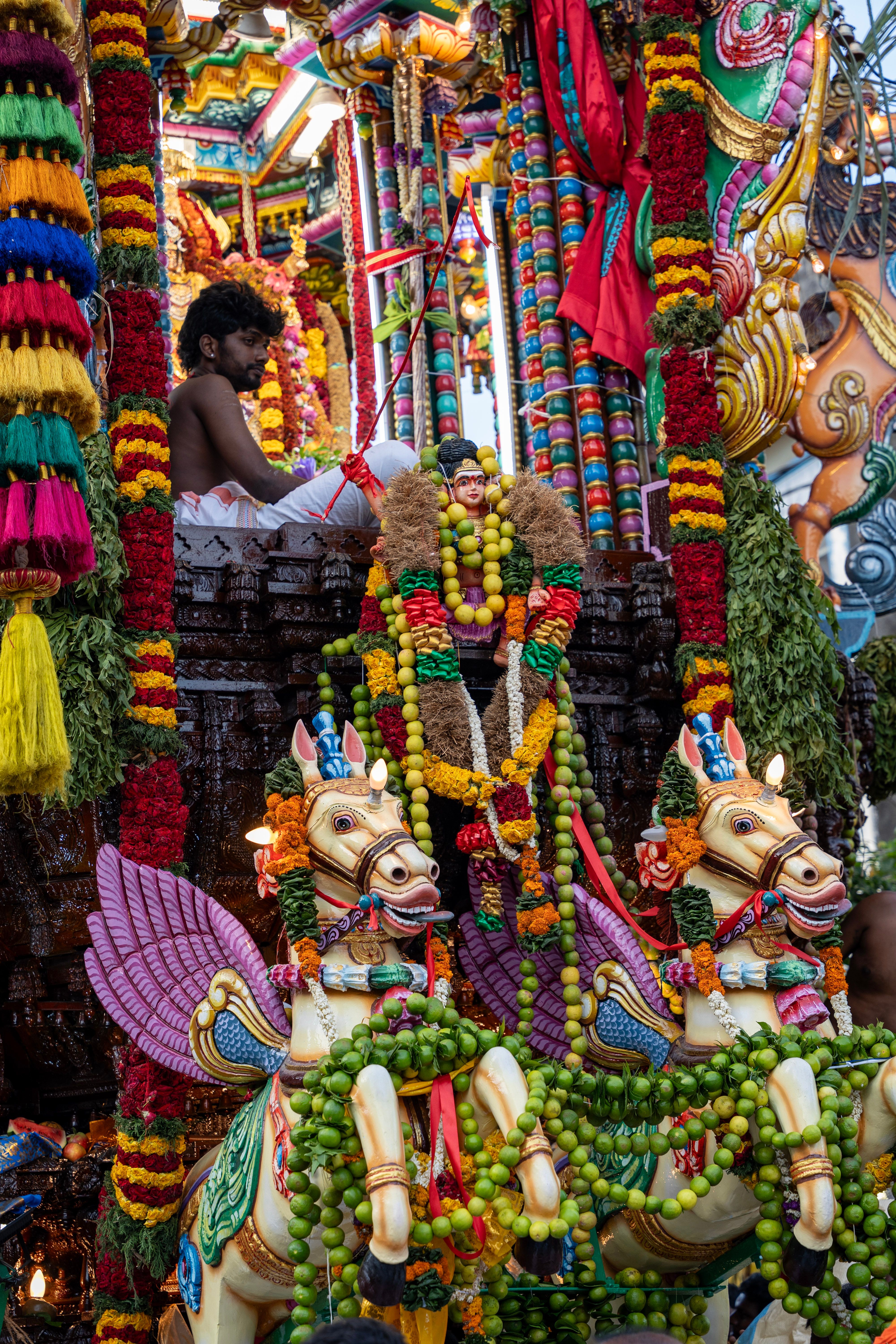 Vibrant Hindu Festival Float with Deities and Decorations · Free Stock ...