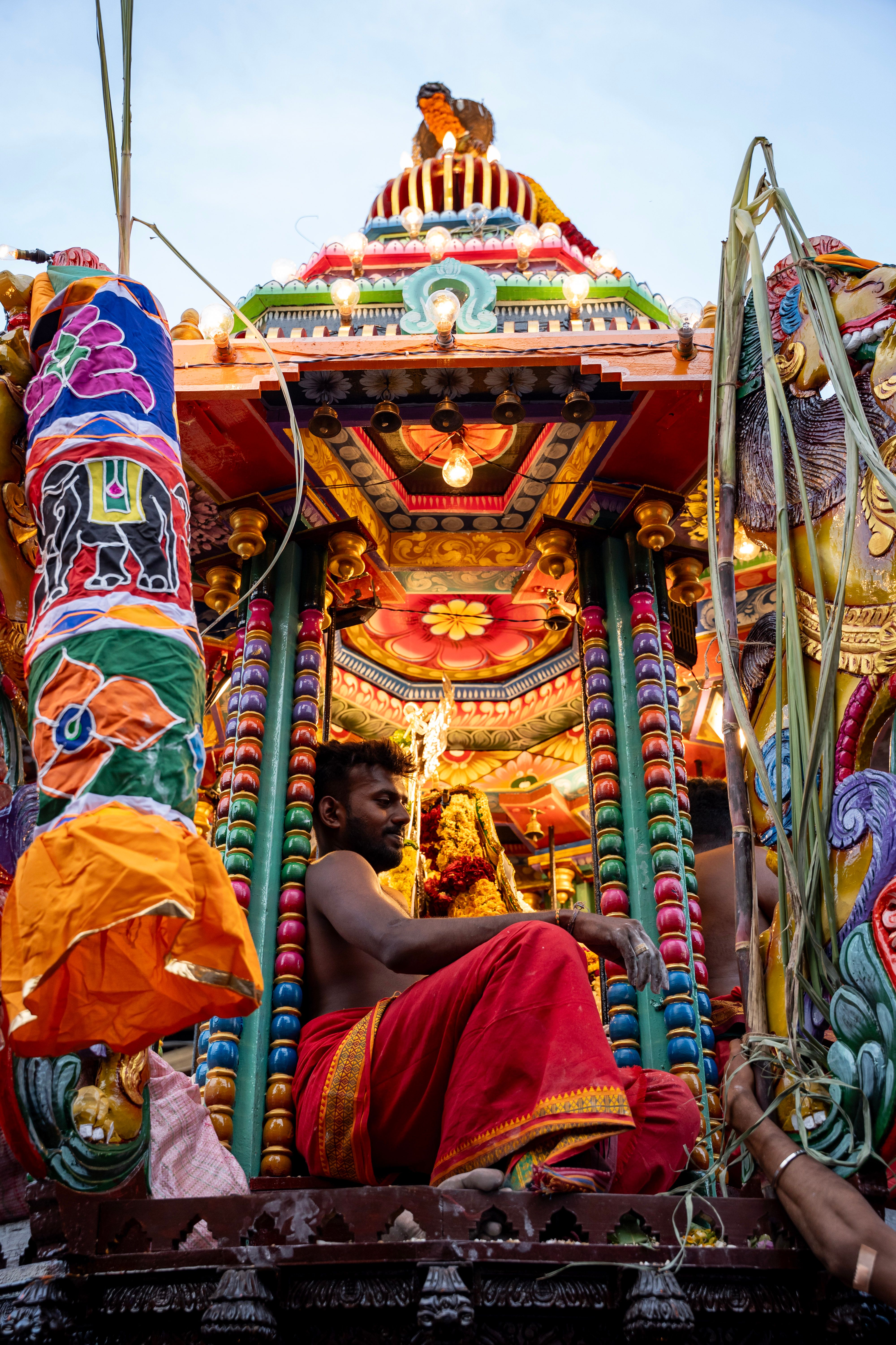 Vibrant South Asian Festival Chariot Parade · Free Stock Photo