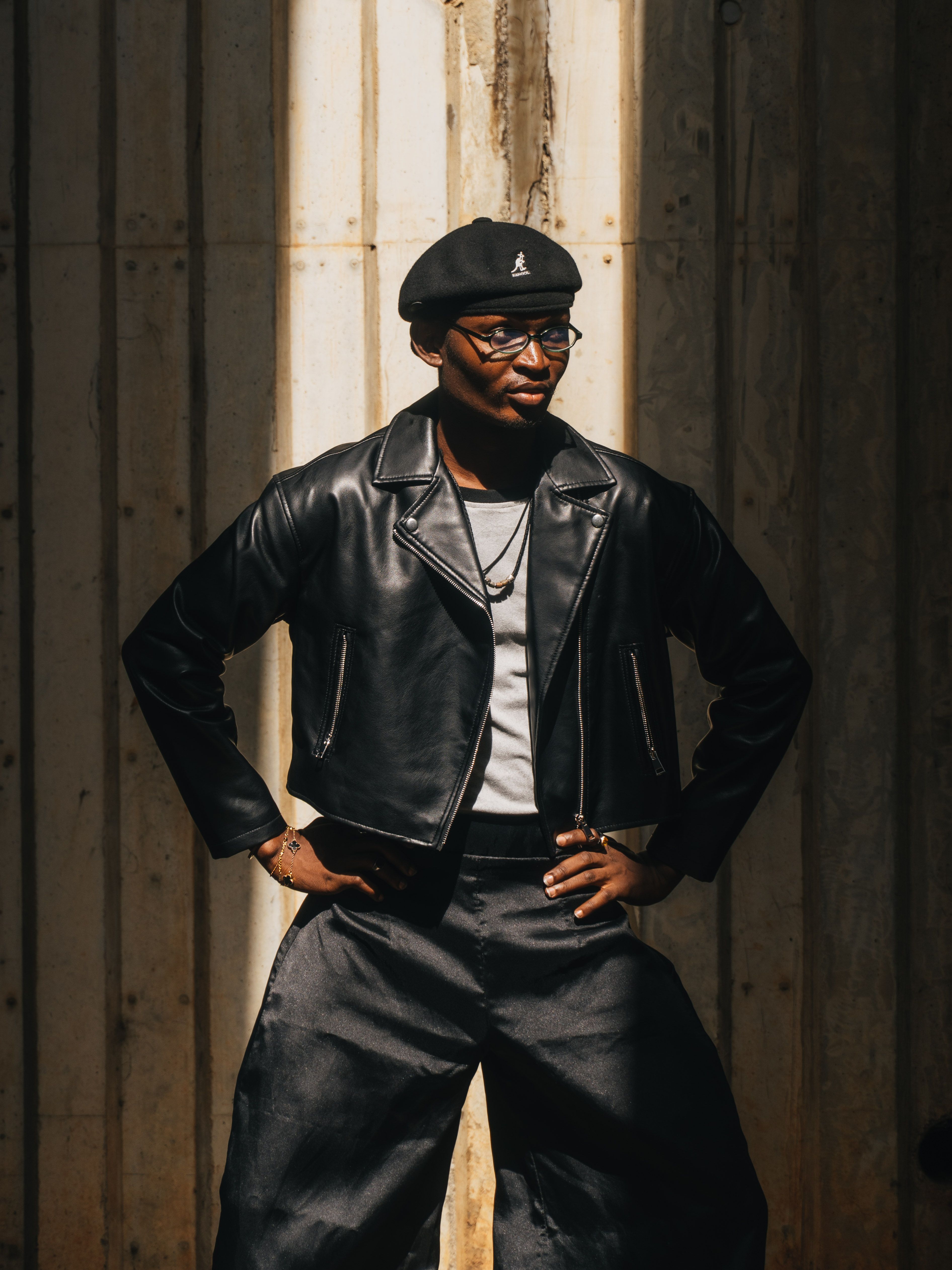Stylish Portrait of a Man in Leather Jacket · Free Stock Photo