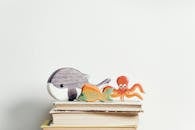 Wooden Toys on Top of the Books