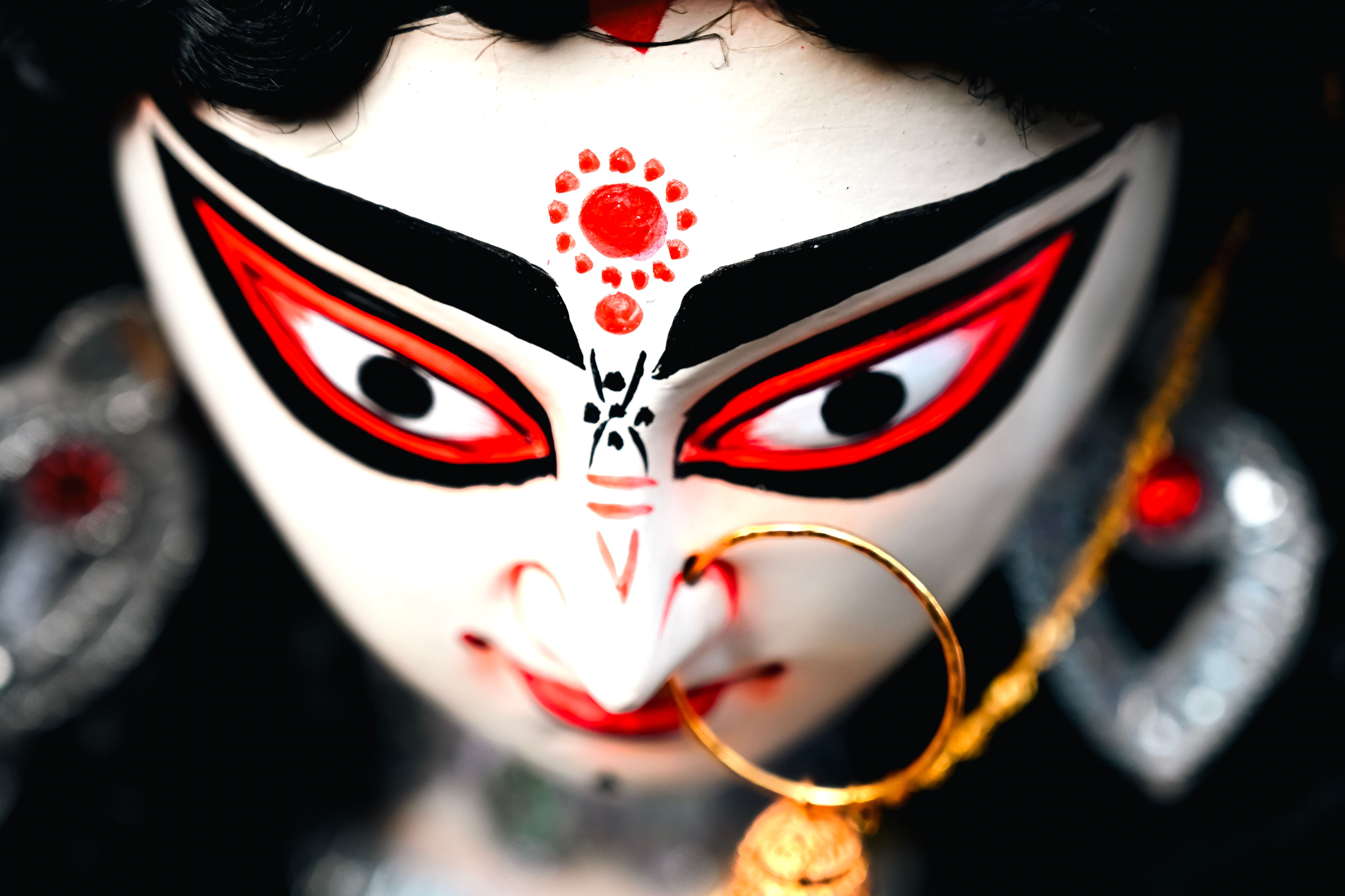 Close-up of Bengali Goddess Idol in Kolkata · Free Stock Photo