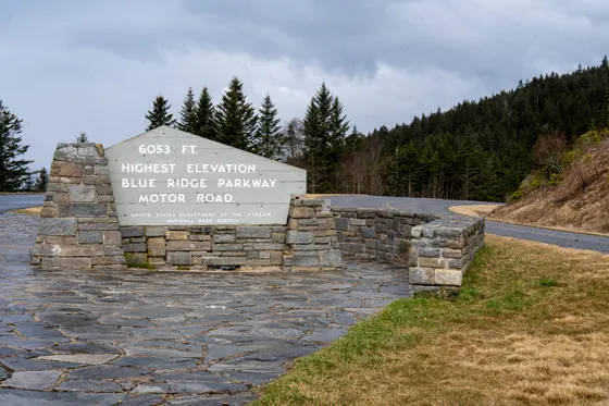 The summit view from Mount Mitchell, highest peak east of the Mississippi