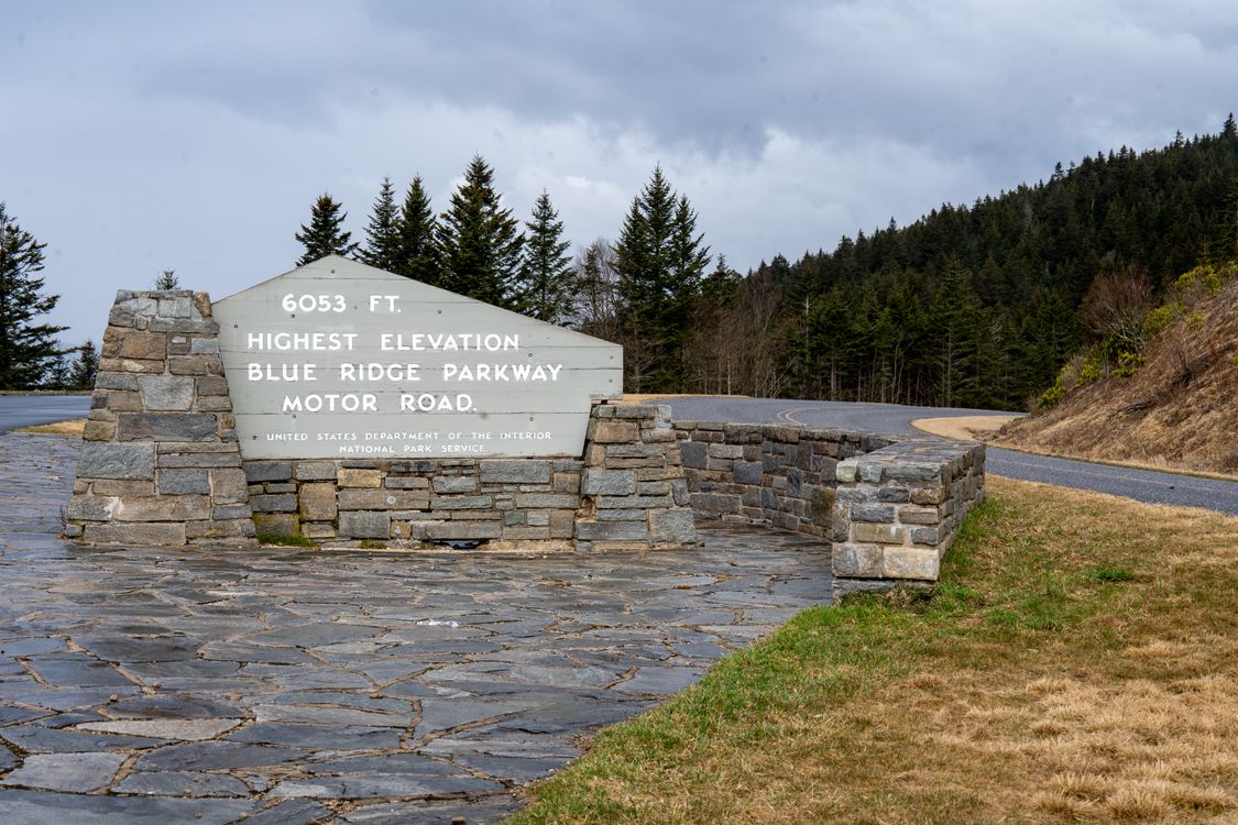 Ashdene Ridge Sign Scenic Blue Ridge Parkway Highest Elevation Sign · Free Stock Photo