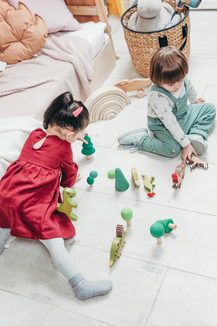 Children Playing With Toys